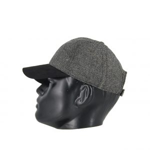 Karfil ανδρικό καπέλο jockey μαύρο ψαροκόκαλο