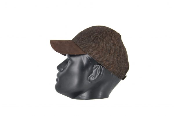 Karfil ανδρικό καπέλο jockey καφέ ψαροκόκαλο