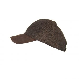 Karfil ανδρικό καπέλο jockey καφέ ψαροκόκαλο