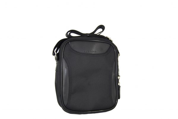 Bartuggi ανδρική τσάντα ταχυδρόμου μαύρη με λεπτομέρειες από δερματίνη